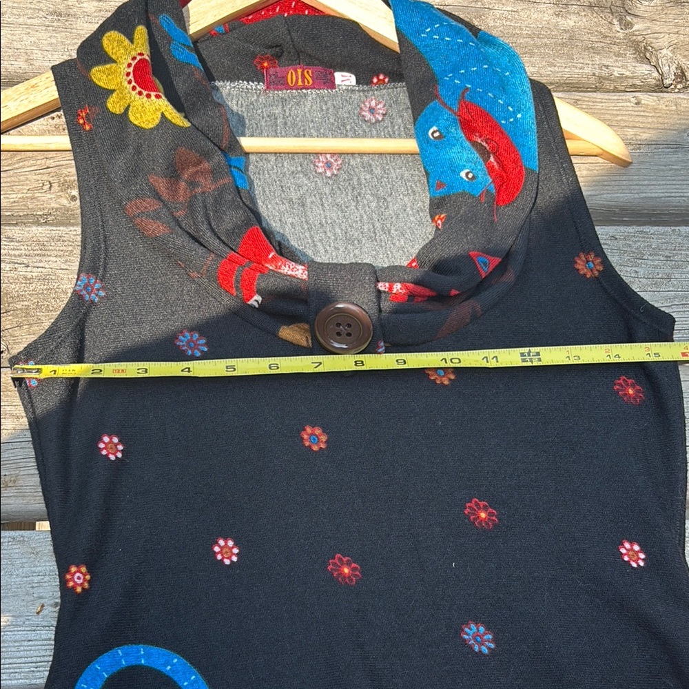 OIS Whimsical Cat Y2K style midi dress M - Picture 9 of 12